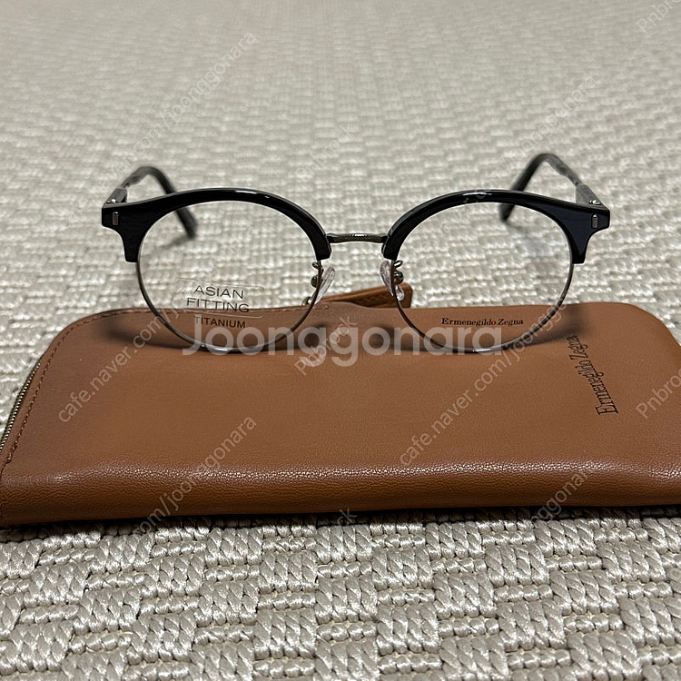 (OS) 에르메네질도 제냐 하금테 티타늄 안경 블랙--1