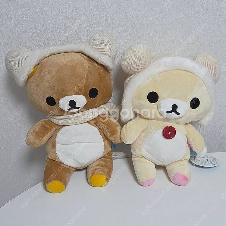 일괄)고전 리락쿠마 코리락쿠마 겨울 목도리 귀마개 인형--0