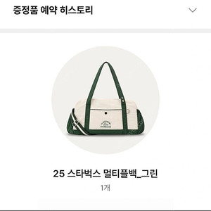 스타벅스 멀티플백 그린