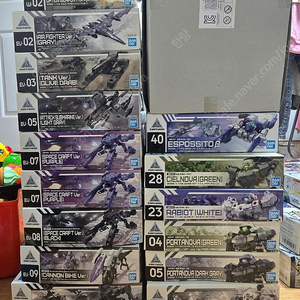 미개봉반다이 30mm, SD, HGUC 판매합니다.