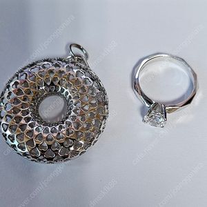 일괄 175만 판매 골든듀 정품 다즐링 18k 750 펜던트 ㅡ 랩다이아 14k 585 1캐럿 11.5호 14k 반지