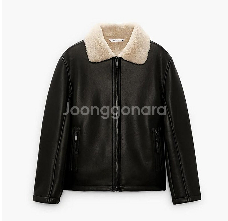 자라 에코 무스탕/캘빈클라인 블루종 패딩점퍼--0