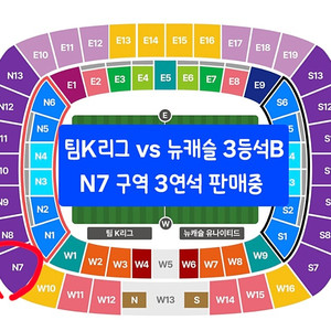 팀k리그 뉴캐슬 3등석B N7 4연석
