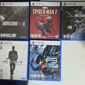 ps5 타이틀 팝니다 바하4 re,스파이더맨2,용과같이7 외전등등