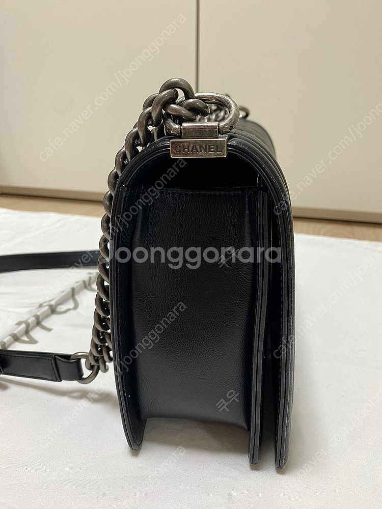 샤넬 보이백 빈티지 은장 뉴미듐(라지) 풀셋--7