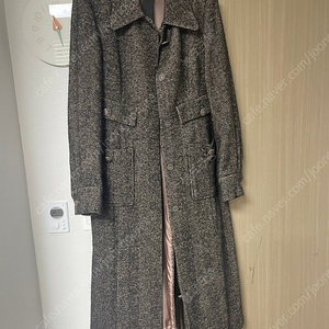 한섬 타임 벨티드 헤링본코트 82사이즈