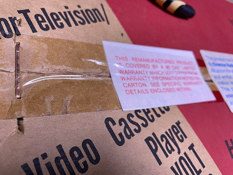 초밀봉(새상품)1989년산~10인치 레트로티비/브라운관 칼라티비/미니 비디오비전/에머슨전자[MADE IN JAPAN...--3