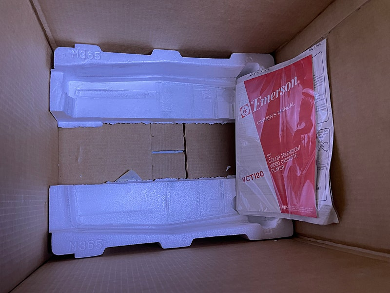 초밀봉(새상품)1989년산~10인치 레트로티비/브라운관 칼라티비/미니 비디오비전/에머슨전자[MADE IN JAPAN...--7