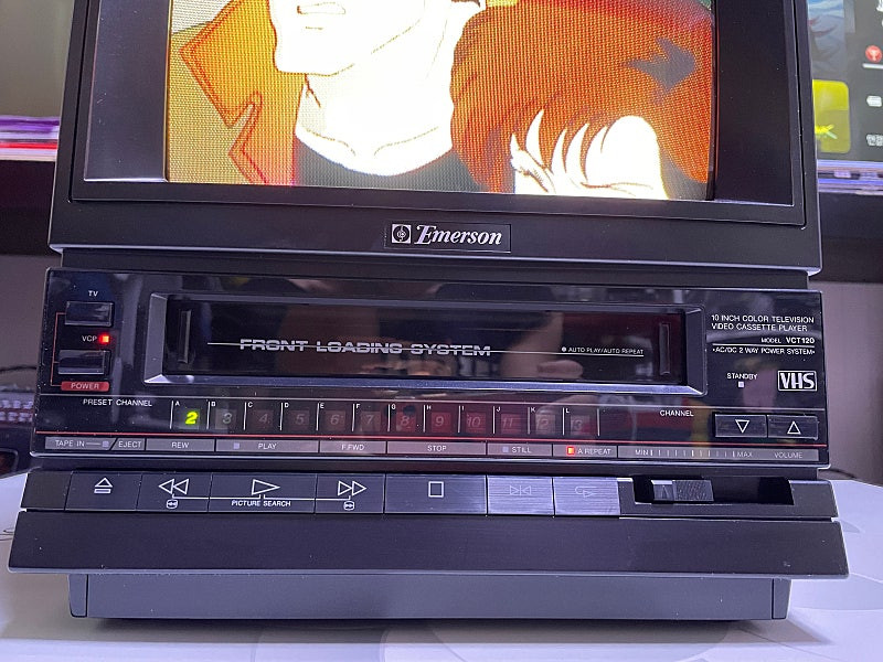 초밀봉(새상품)1989년산~10인치 레트로티비/브라운관 칼라티비/미니 비디오비전/에머슨전자[MADE IN JAPAN...--9