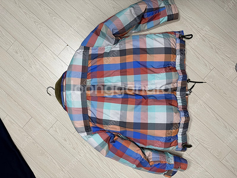 사카이 (sacai) 벨벳 카라 패디드 체크 자켓 패딩...--2