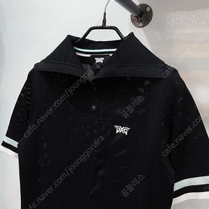 [새제품](55/s) pxg 블랙 여성 슬리브 모크넥 여름 골프니트웨어