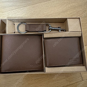 Coach 남성 반지갑 선물세트 카드지갑 키홀더 카프 가죽 열쇠고리