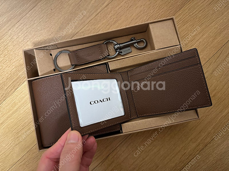 Coach 남성 반지갑 선물세트 카드지갑 키홀더 카프 ...--2
