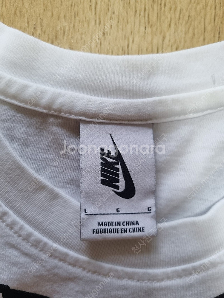 나이키X오프화이트 로고 NRG 턱시도 티셔츠 L--2