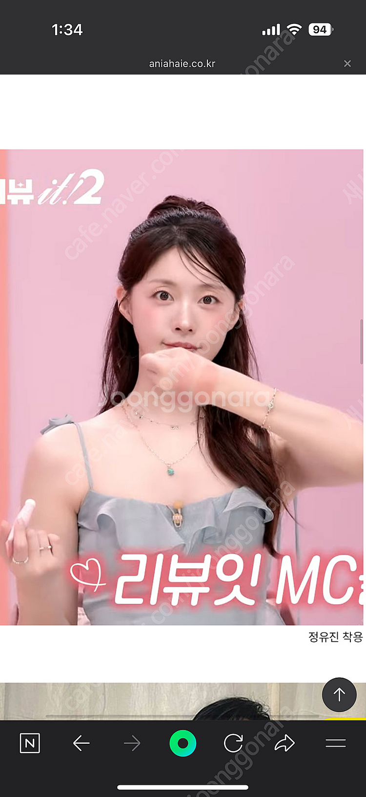 아니아 하이에 귀걸이 목걸이 세트--3
