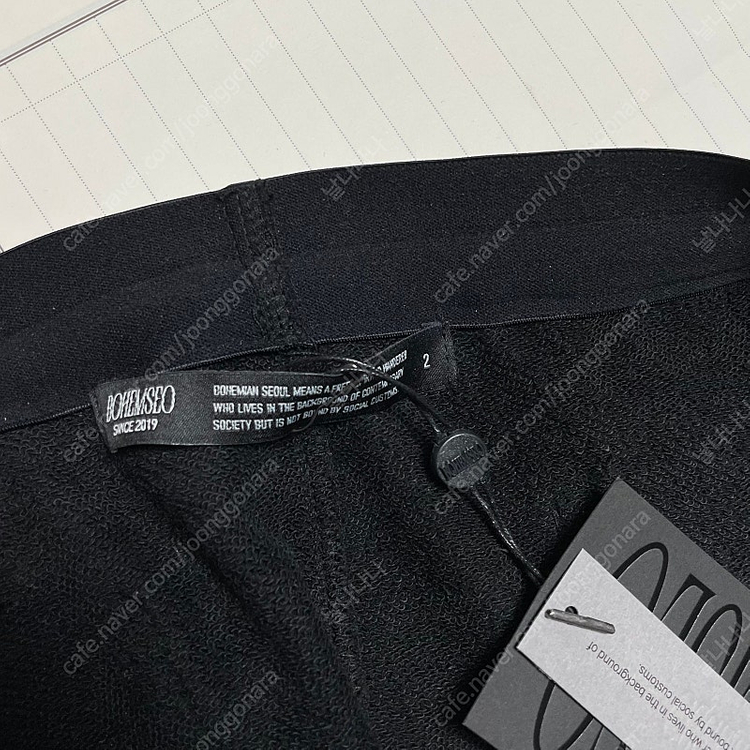 *택O새상품*보헤미안서울 로고밴딩쇼츠 팬츠 글로시블랙:2사이즈 이미지