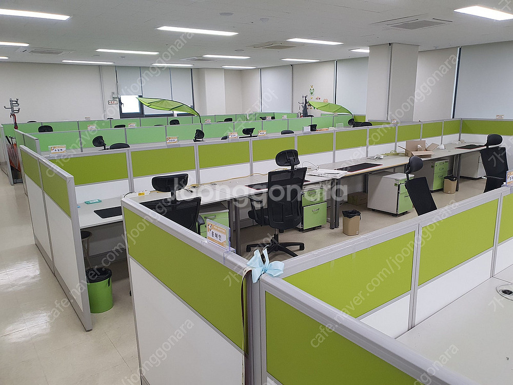 사무용책상 1600*800 이동서랍 투톤 우드파티션 시...--2