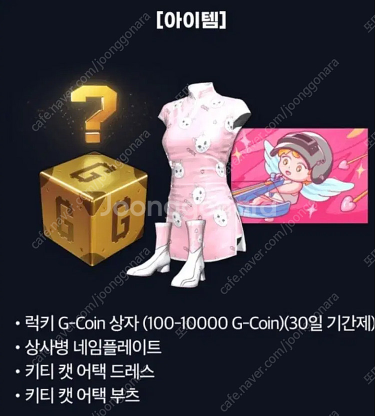 배틀그라운드 키티캣 의상 + 상사병 네임플레이트 + G...--0