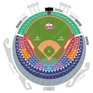 [LG vs 롯데] 7월 18일 금요일 LG 롯데 1루, 네이비석, 3루 오렌지석 2,4연석 양도