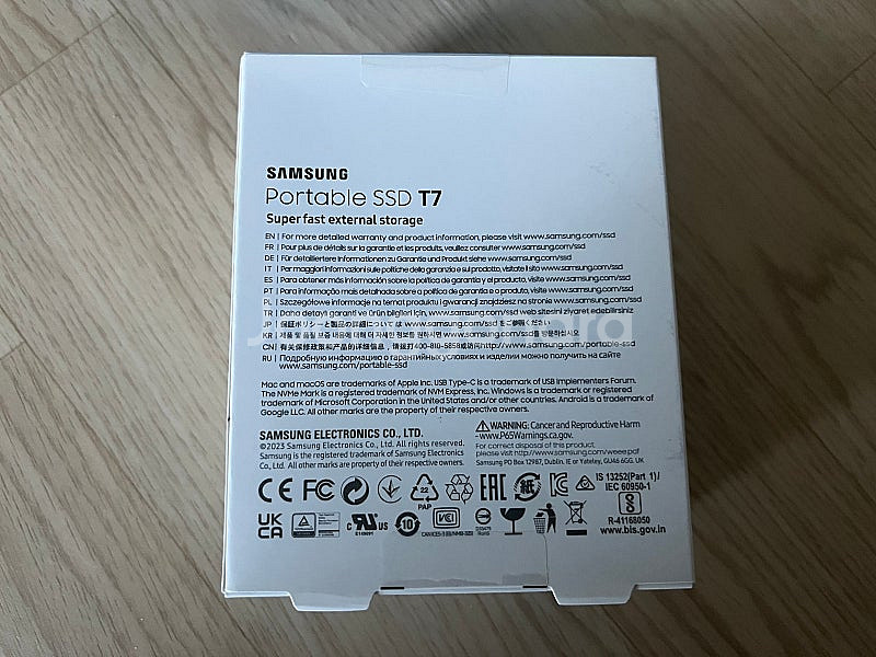 [미개봉] 삼성 포터블 SSD T7 1TB--1