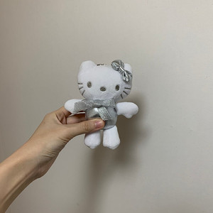 실버 헬로 키티 인형 키링