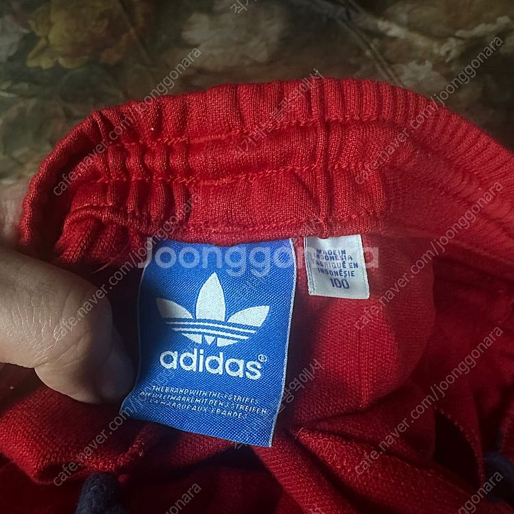아디다스 베켄바우어 네이비삼선 레드트랙팬츠 100--2