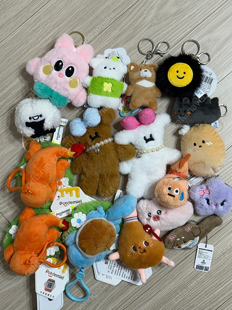 인형뽑기 키링 토끼 행운플러피 곰 해양생물 감자 새우 주먹밥 포켓몬스터