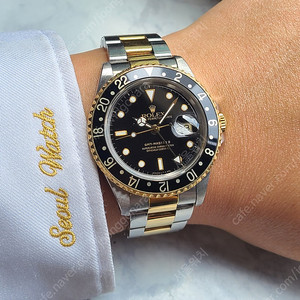 [정품] 롤렉스 빈티지 GMT 마스터 흑콤 18K 콤비 16713 (Rolex GMT-Master II Vintage)