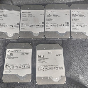 WD 8T, 12T (SATA), 14T(SAS) 하드디스크 HDD