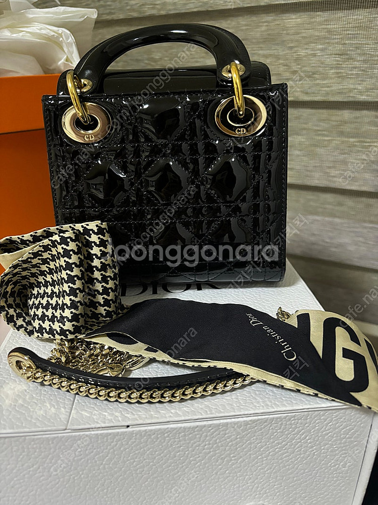 레이디디올 미니 디올 페이던트 블랙(가격내림)--5