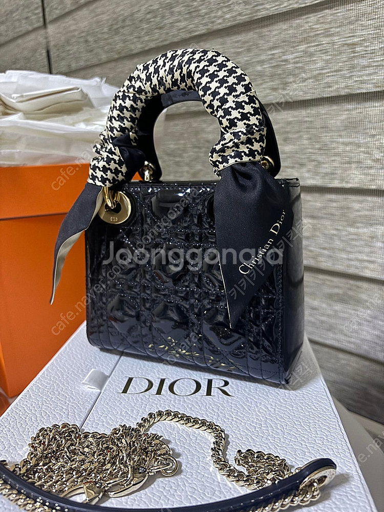 레이디디올 미니 디올 페이던트 블랙(가격내림)--7