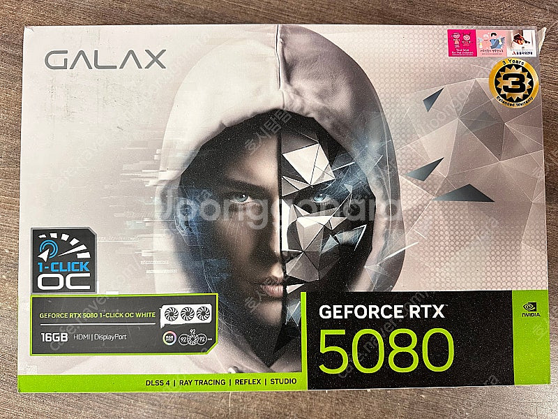 미개봉 신품 갤럭시 RTX 5080 WHITE OC D...--0