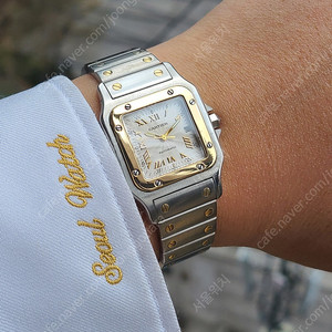 [정품] 까르띠에 산토스 입체판 한정 18K 콤비 오토메틱 한정판 (Cartier Santos Galbee Large LM Automatic)