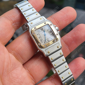[정품] 까르띠에 여성용 산토스 블랙로만 18K 콤비 SM 스몰 (Cariter Santos Two Tone SM)