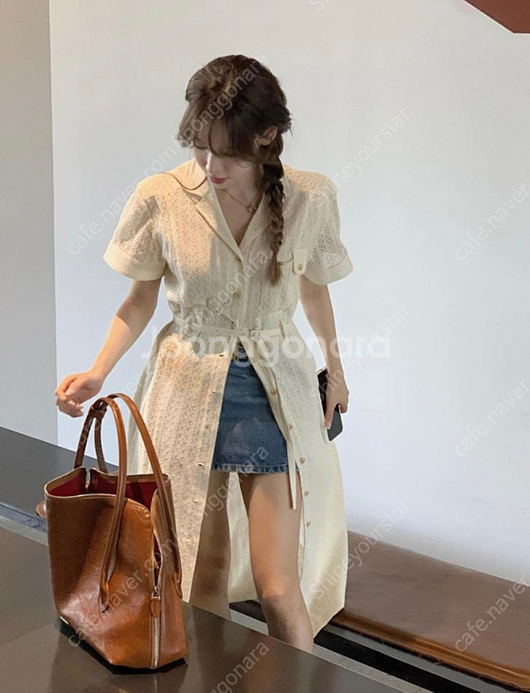 앤유 데일스포드 벨티드 레이스 사파리 원피스 환승연애 ...--0