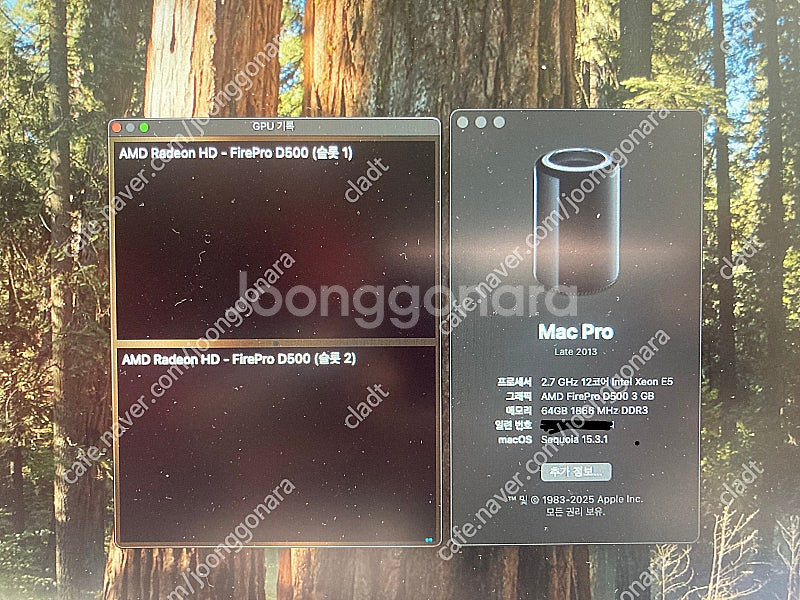 맥프로 (고성능 작업) 12코어 D500--5