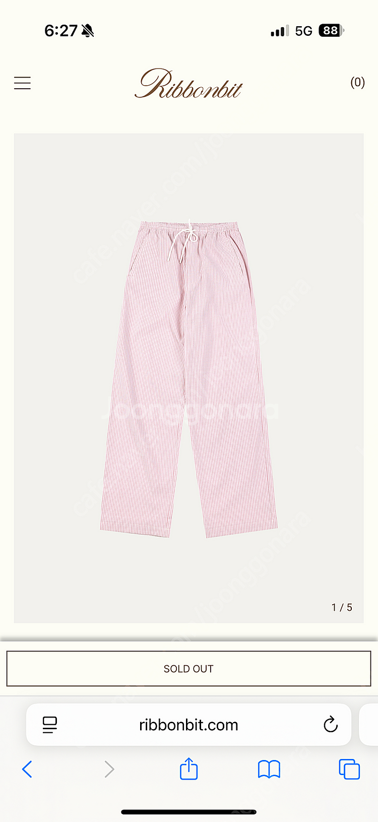 리본빛 ribbonbit ciel stripe pant...--0