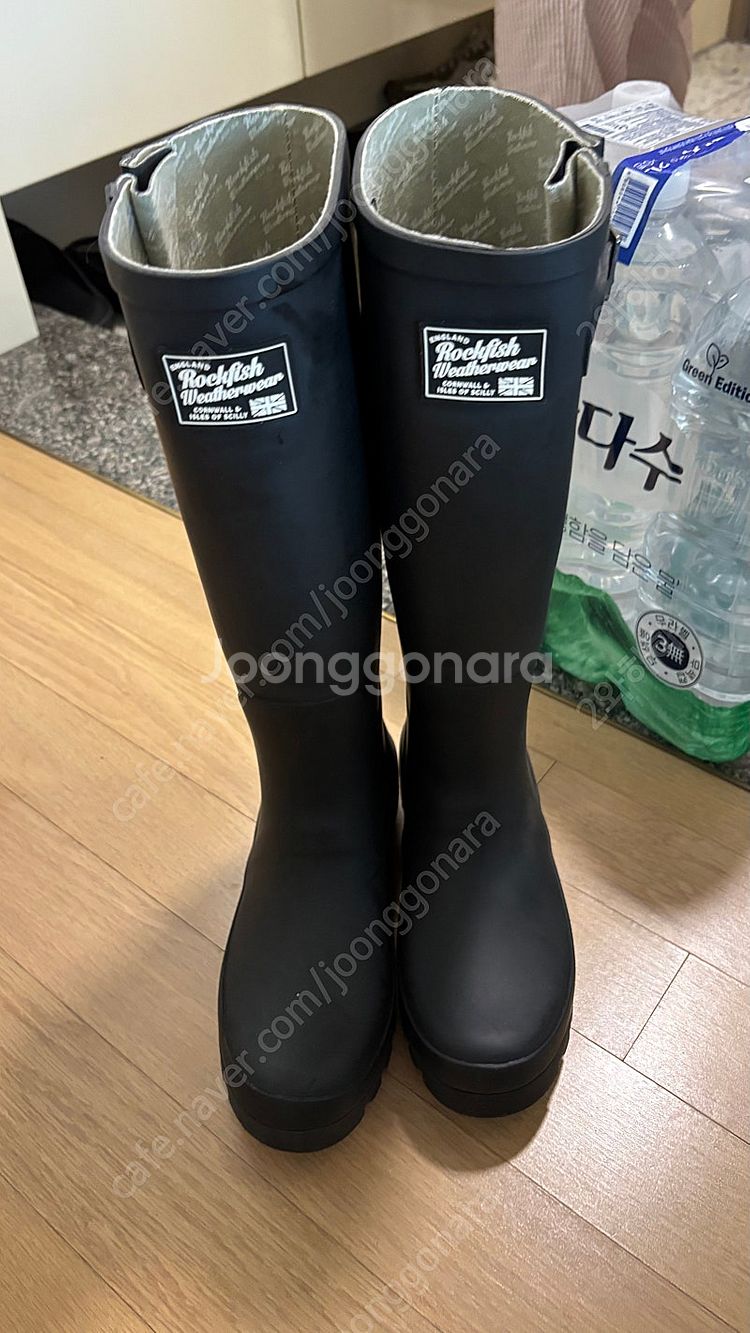 락피쉬 롱 레인부츠 블랙--0