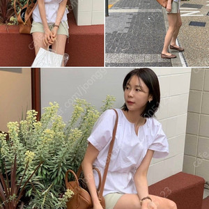 유메르 에이프릴 핀턱 블라우스 화이트 새상품