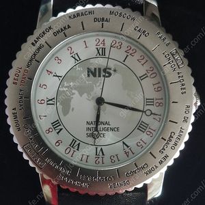 국정원 NIS 절대시계 월드타임 남자시계 수집품 상태좋은 중고