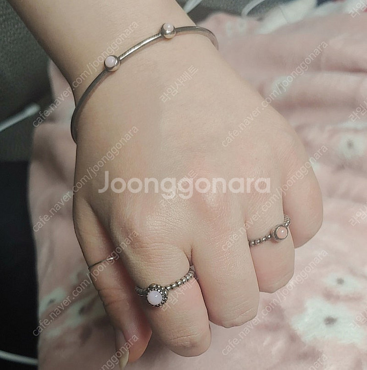 판도라 핑크오팔 구구탄 뱅글 팔찌 원석 마지막 가격인하...--5