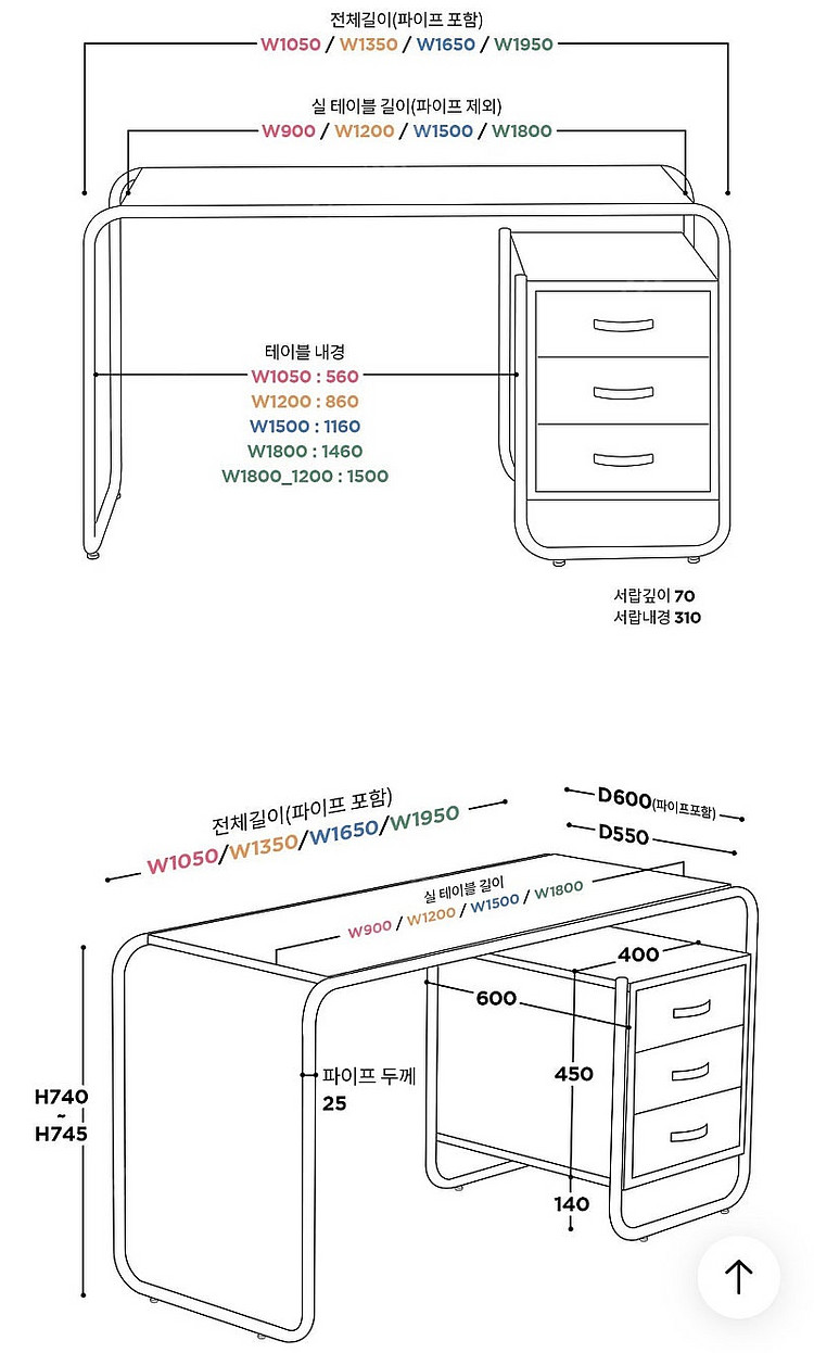 컴퓨터 책상 화이트--2