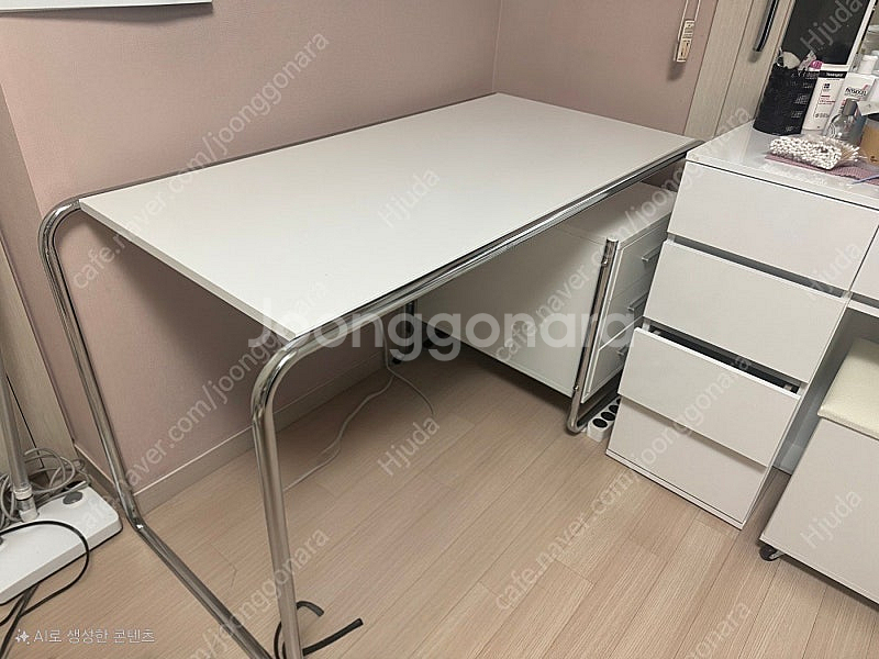 컴퓨터 책상 화이트--3