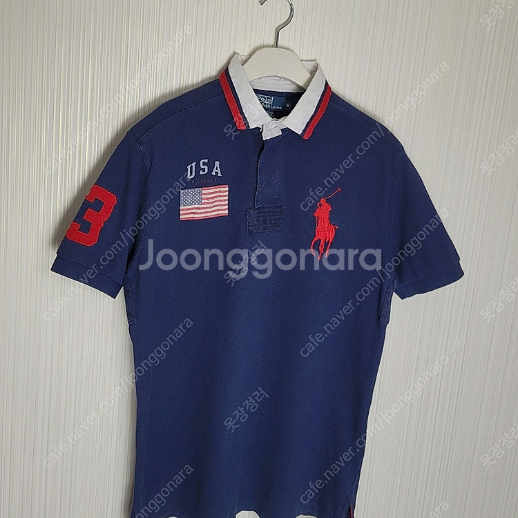 100_폴로 럭비 피케셔츠 빅포니 USA 로고 네이비 ...--0