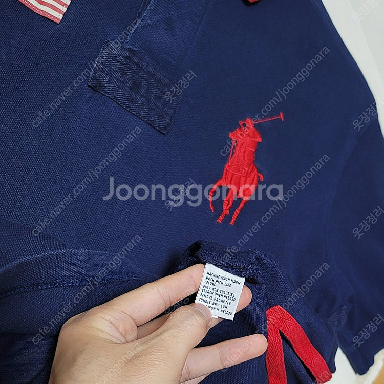 100_폴로 럭비 피케셔츠 빅포니 USA 로고 네이비 ...--6