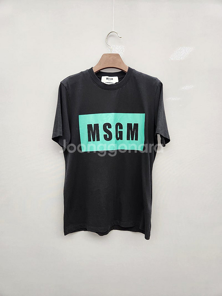 MSGM 로고 블랙 티셔츠/한섬 타임 마인 미샤 구호 ...--0