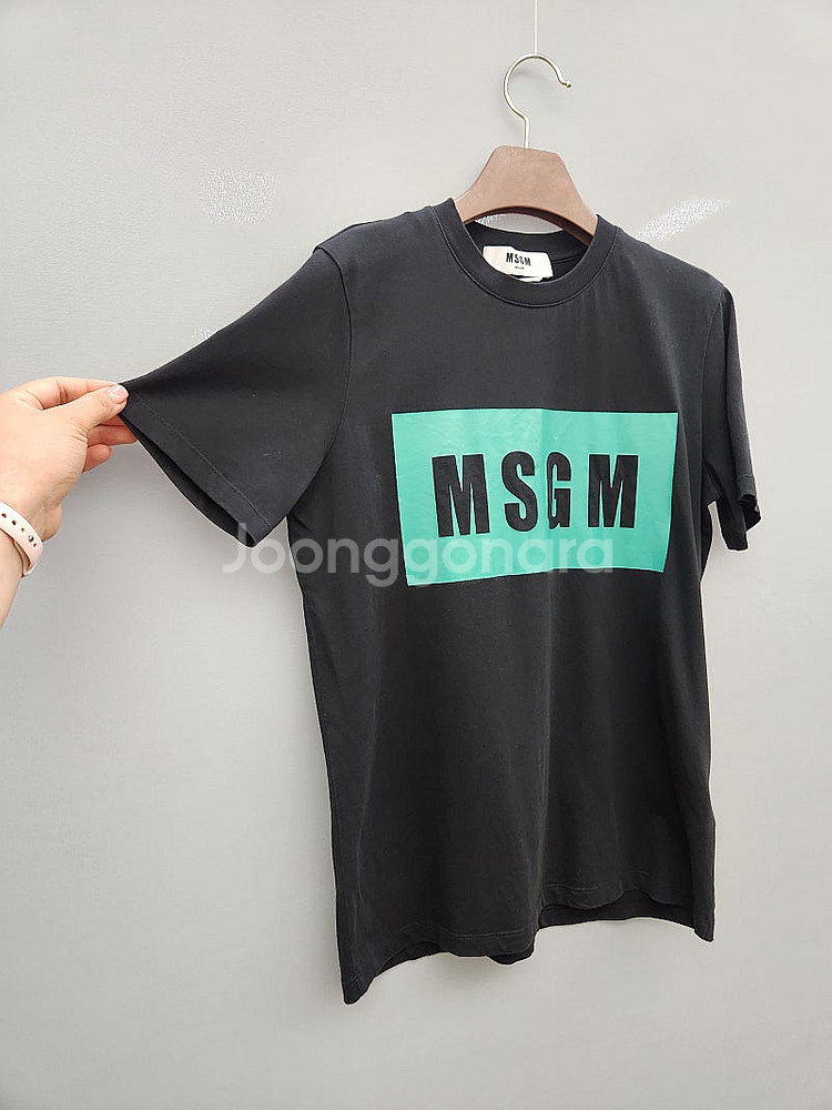 MSGM 로고 블랙 티셔츠/한섬 타임 마인 미샤 구호 ...--1