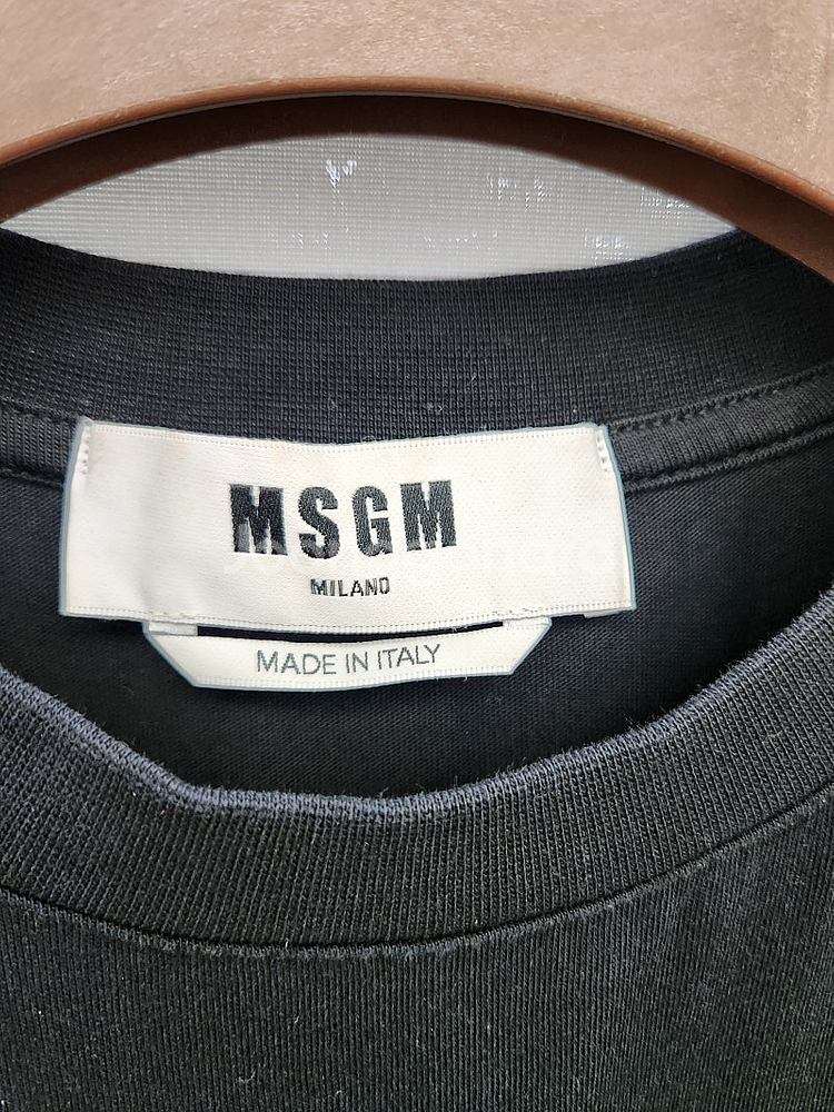 MSGM 로고 블랙 티셔츠/한섬 타임 마인 미샤 구호 ...--3