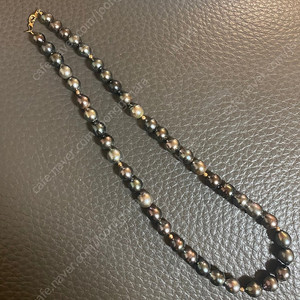 14k 남양 타히티흑진주 피코크 멀티 비드 목걸이