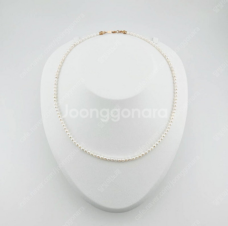 미니아코야 2~3mm 베이비아코야 진주 비즈 목걸이--2